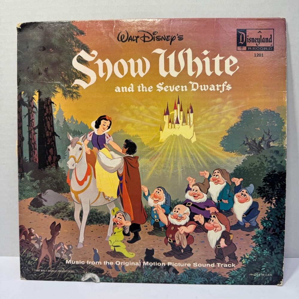 Walt Disney Snow White and the Seven Dwarfs Vinyl LP Disneyland Record VTG 1968